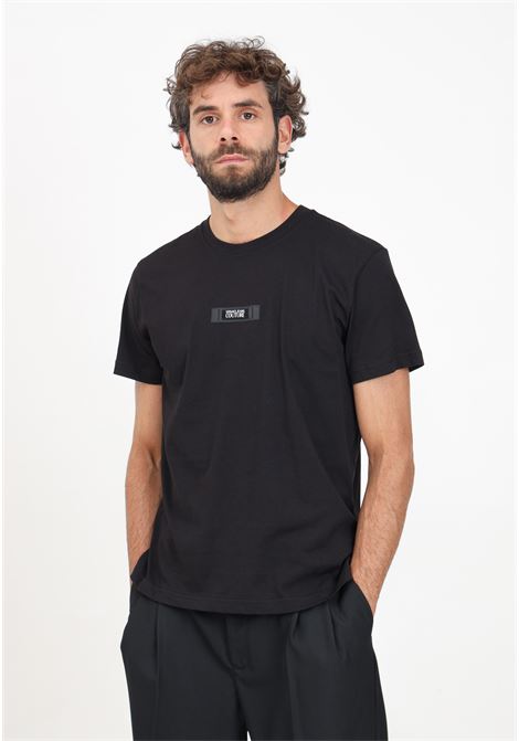 T-shirt a manica corta nera da uomo con Institutional Logo VERSACE JEANS COUTURE | 77GAH6S3J0001899